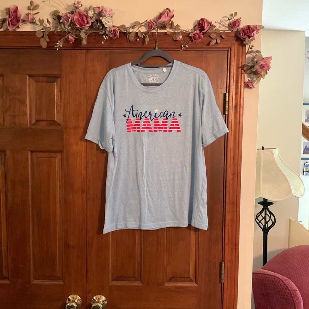 American Mama Light Blue T-Shirt
